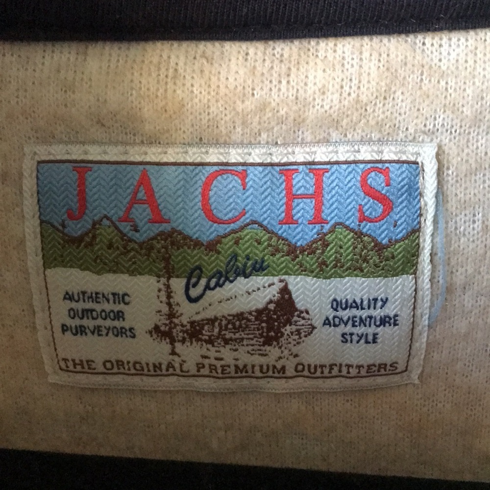 NWOT Vintage JACHS beige 1/4 button faux sherpa pull over mens sweatshirt size L - Picture 9 of 13